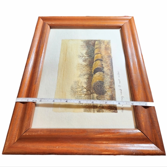 1992 Artist Signed "Well, We May Need It Next Winter" Artwork 12.5"X10.75"X0.625 - Picture 10 of 11